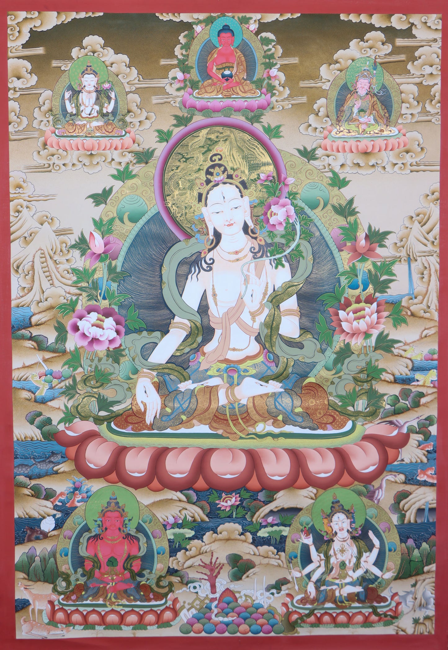 White Tara Thanka Painting