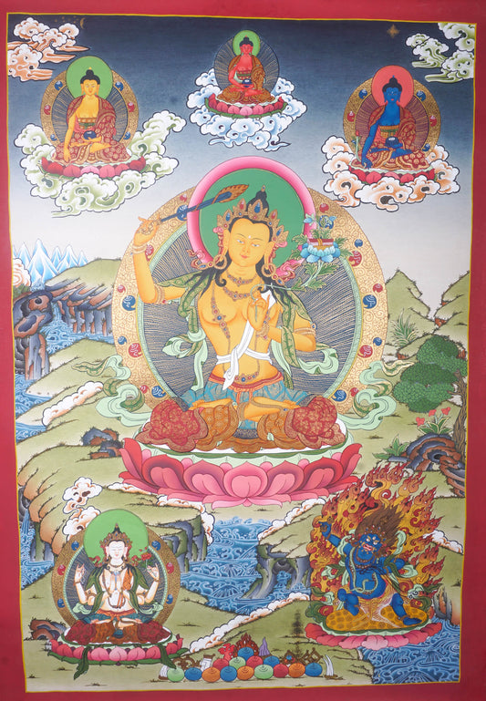 Thangka Art of Manjushri