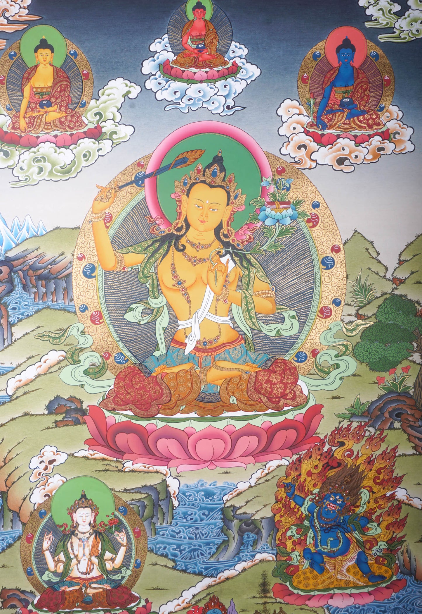 Thangka Art of Manjushri