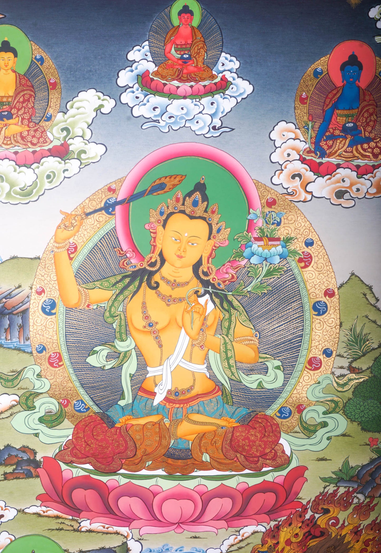 Thangka Art of Manjushri