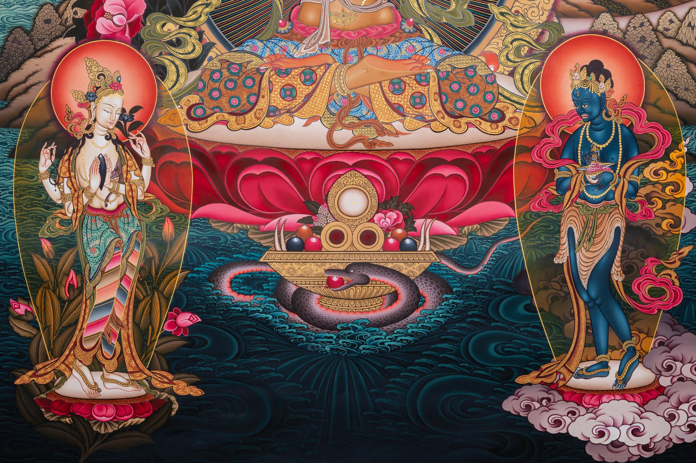 Manjushree (Fine Art)- a sacred hand painting.