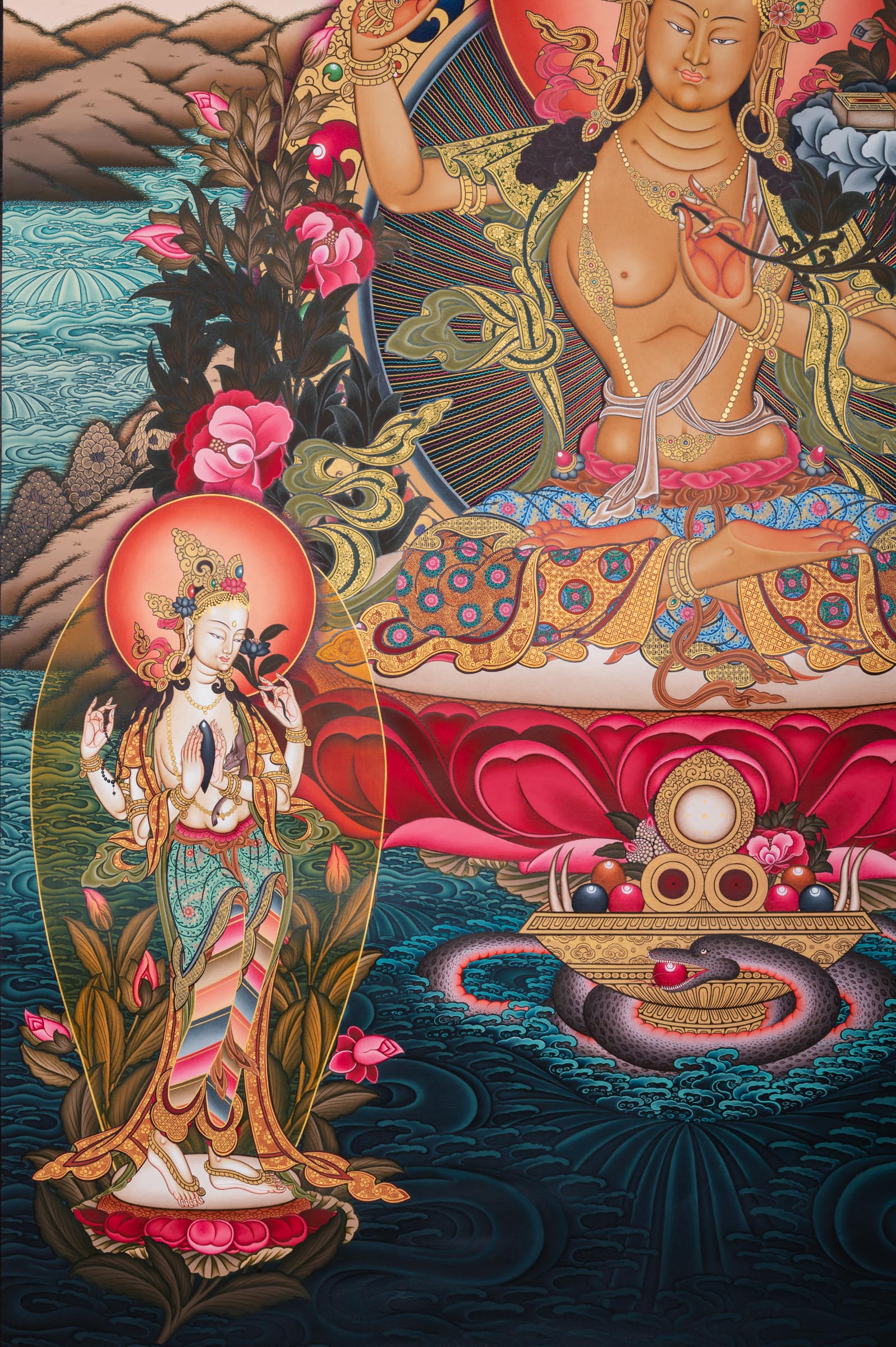 Manjushree (Fine Art)- a sacred hand painting.