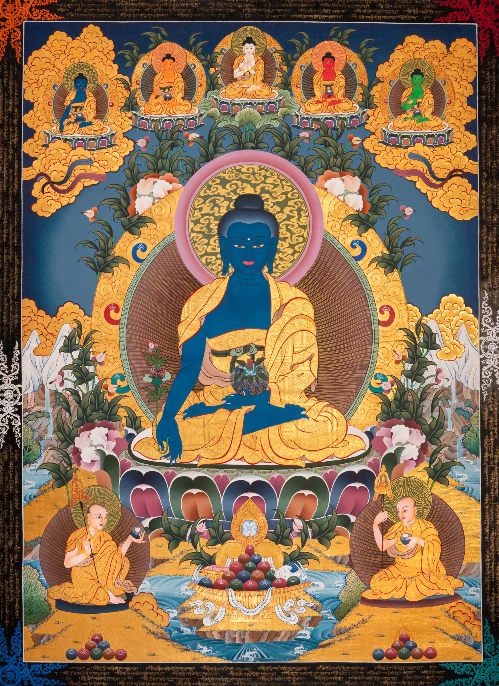 Medicine Buddha Thangka - a sacred, hand-painted artwork 