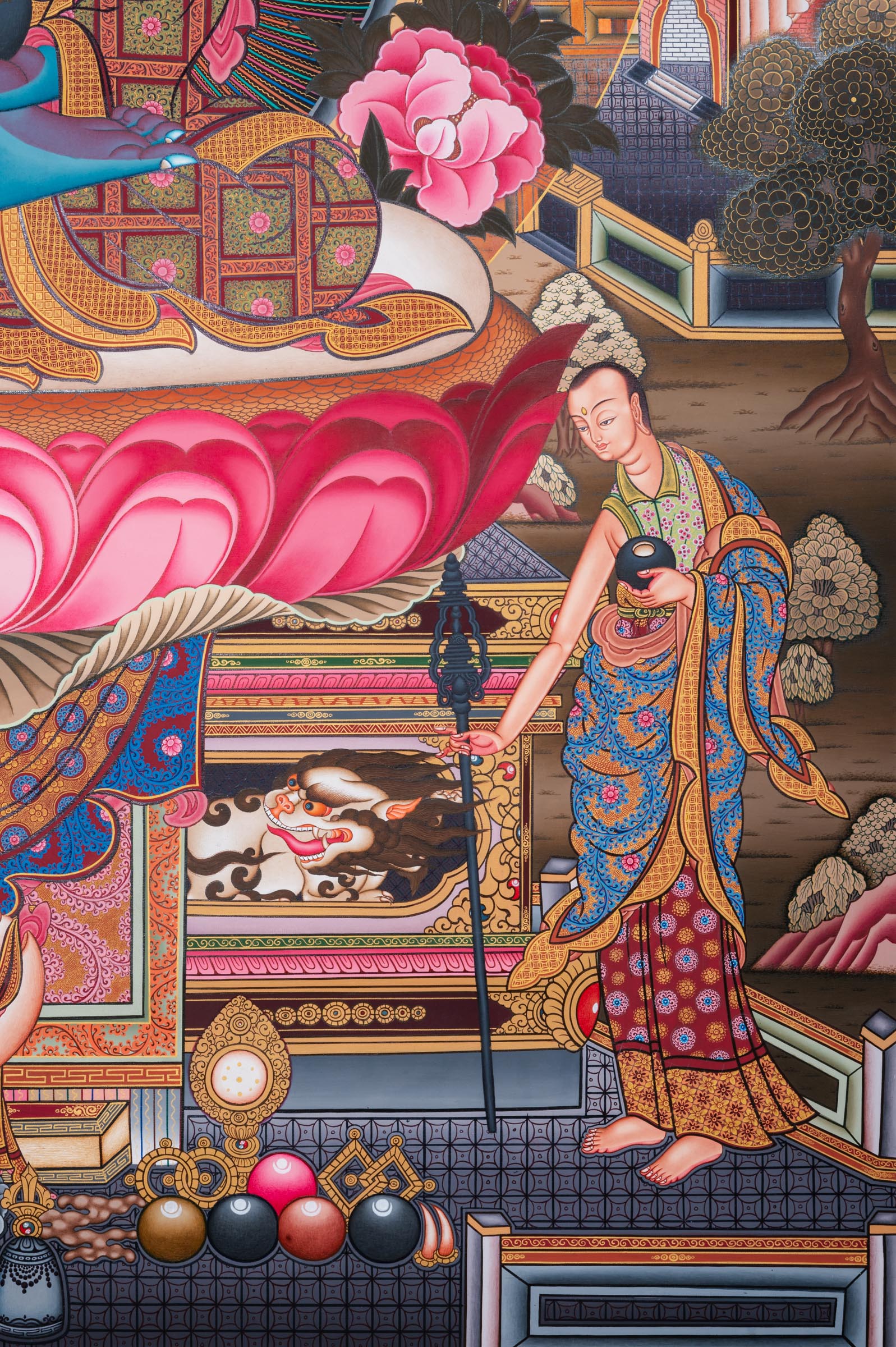 Medicine Buddha Thangka - a sacred hand thangka painting
