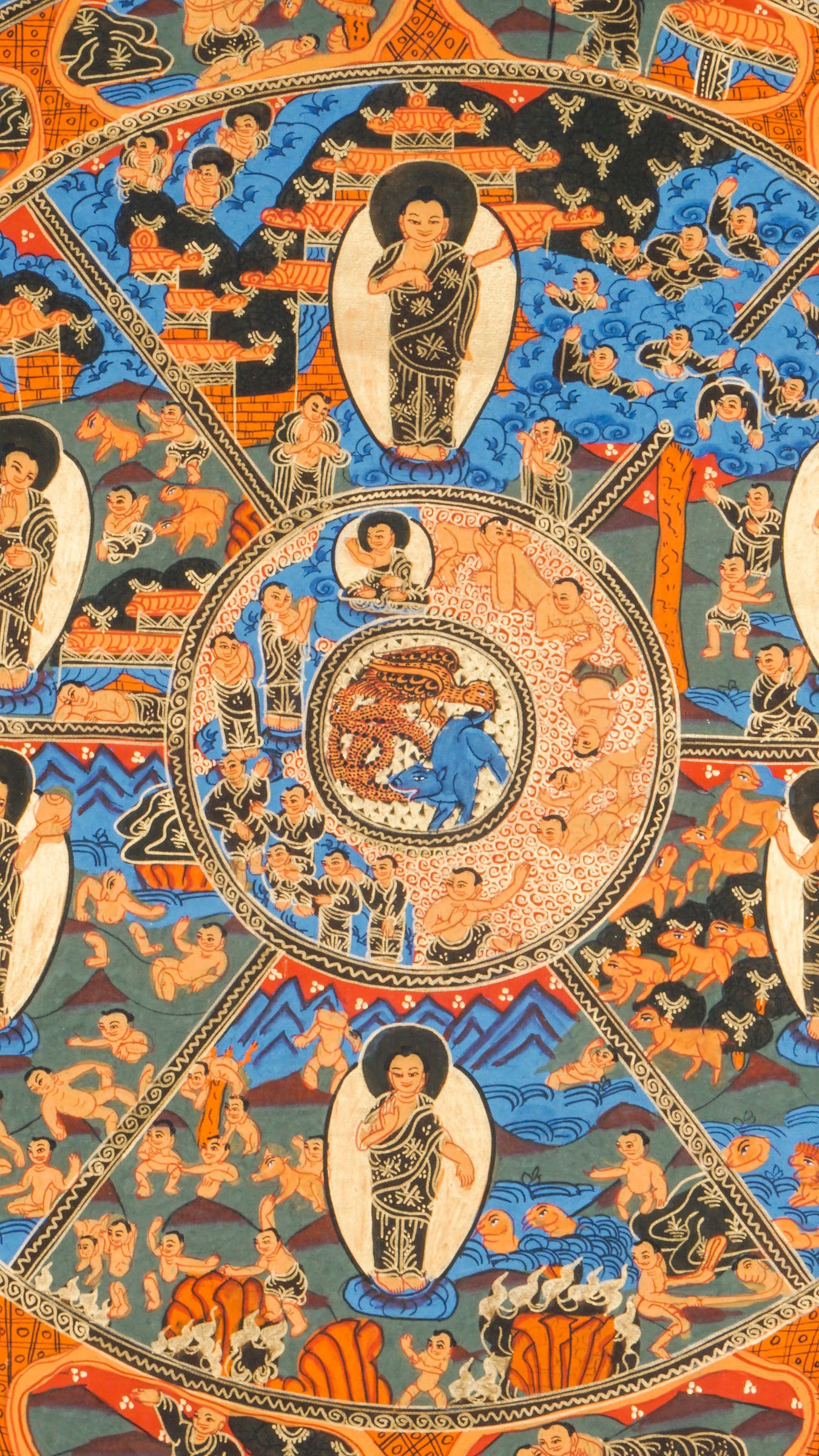 Green Tara Thangka portrays the female bodhisattva of compassion and swift protection in Tibetan Buddhism. Her vibrant green form symbolizes active energy that removes fears and obstacles. Hand-painted using traditional methods, this thangka brings peace and protection to any space. 
