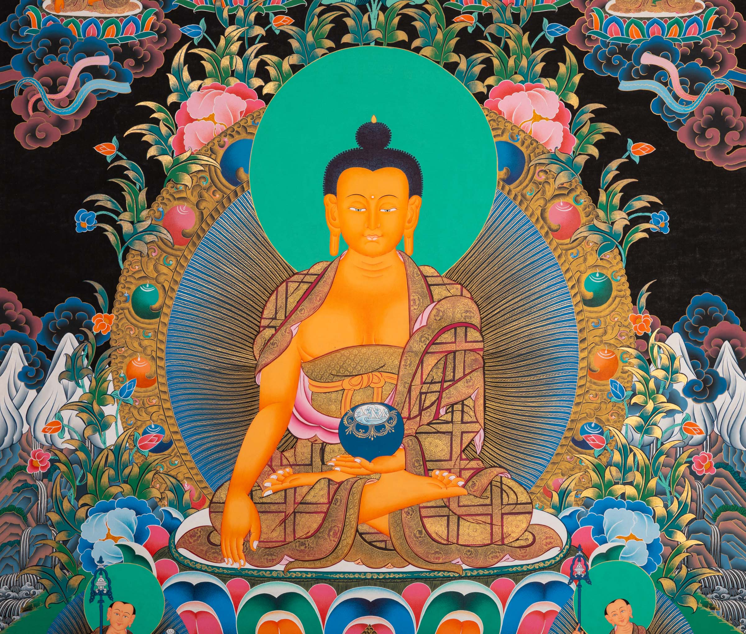 Shakyamuni Buddha -  a traditional hand-painted artwork 