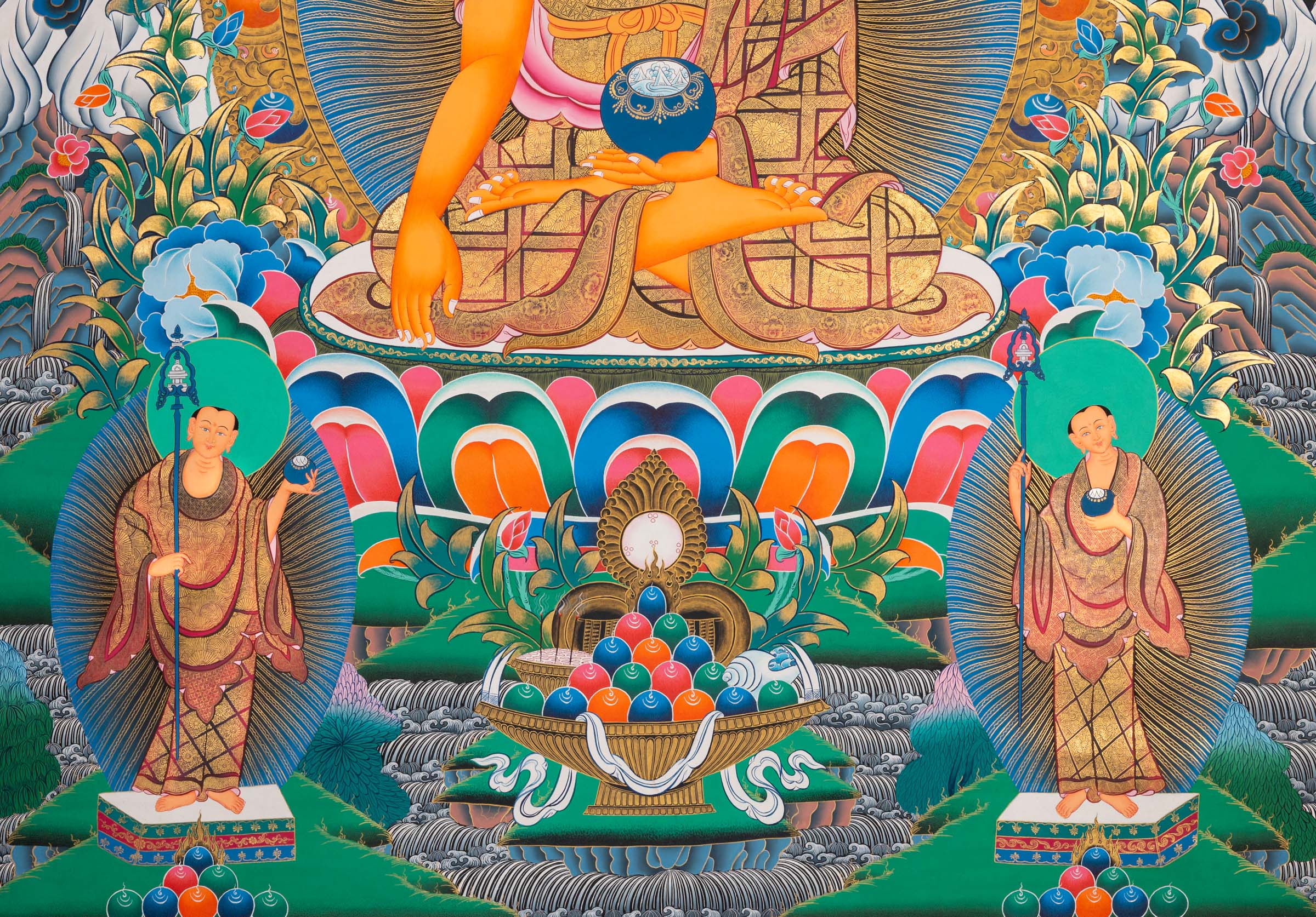 Shakyamuni Buddha -  a traditional hand-painted artwork 