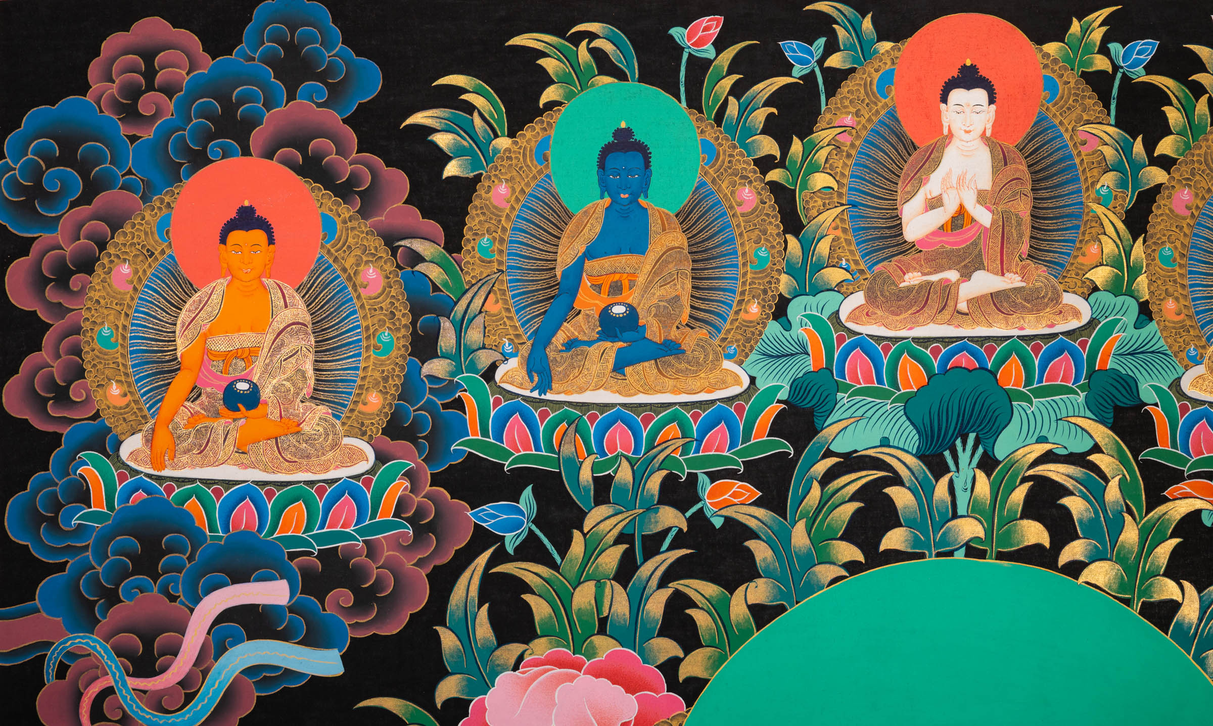 Shakyamuni Buddha -  a traditional hand-painted artwork 