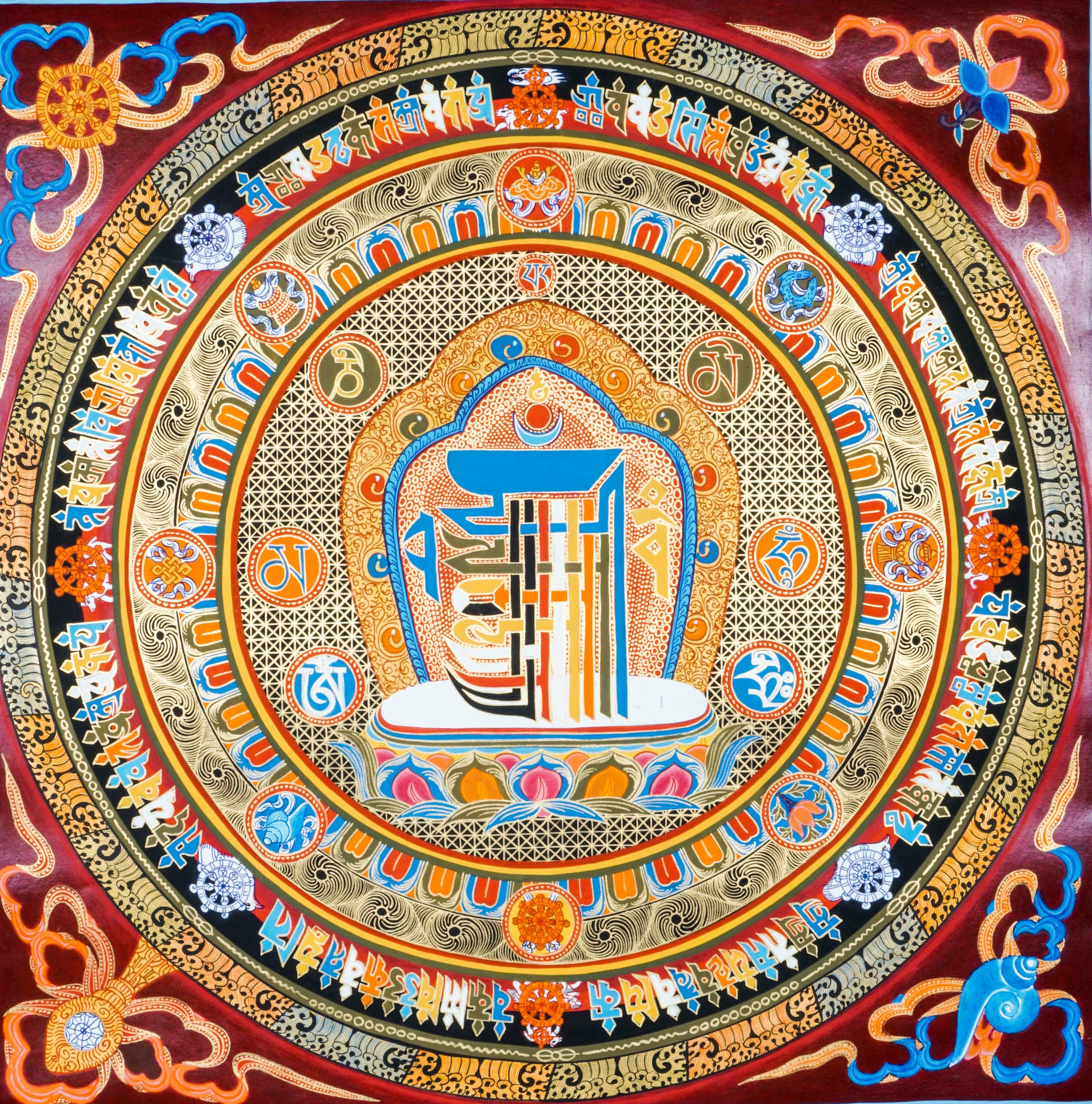 The Kalachakra Mandala Thangka is a sacred Tibetan painting representing the Wheel of Time and the deep teachings of Buddhist tantra. Hand-painted by skilled artisans, it enhances meditation, promotes mindfulness, and brings peace and spiritual clarity to your space. 