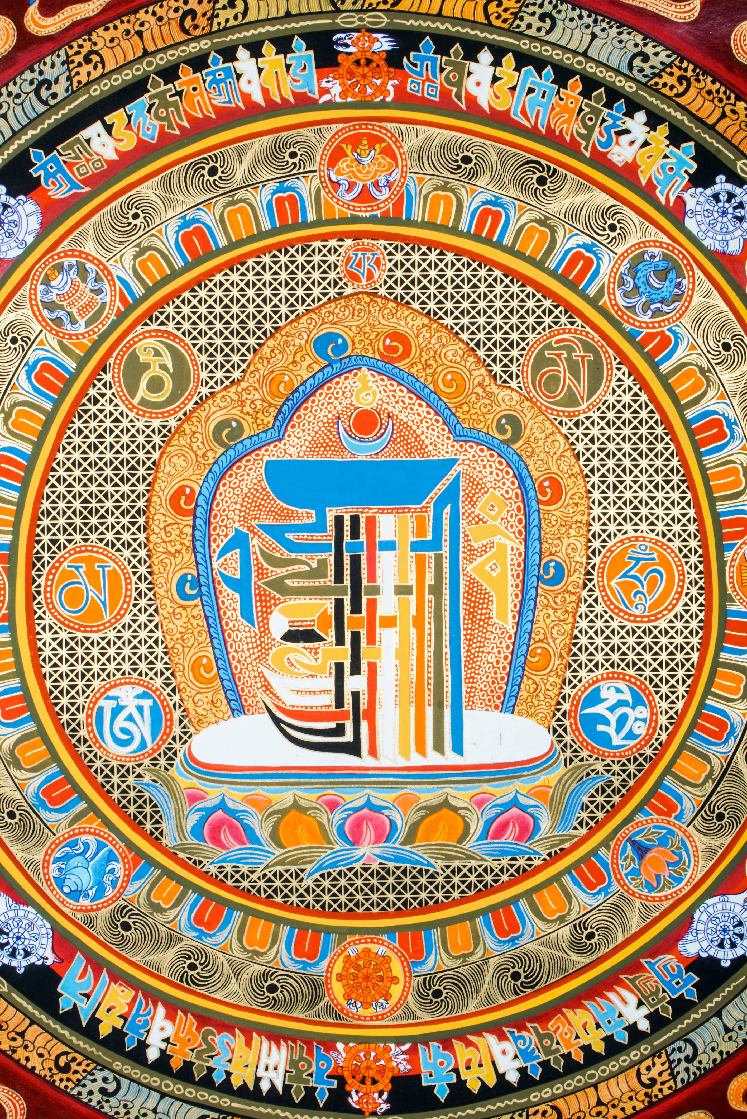 The Kalachakra Mandala Thangka is a sacred Tibetan painting representing the Wheel of Time and the deep teachings of Buddhist tantra. Hand-painted by skilled artisans, it enhances meditation, promotes mindfulness, and brings peace and spiritual clarity to your space. 