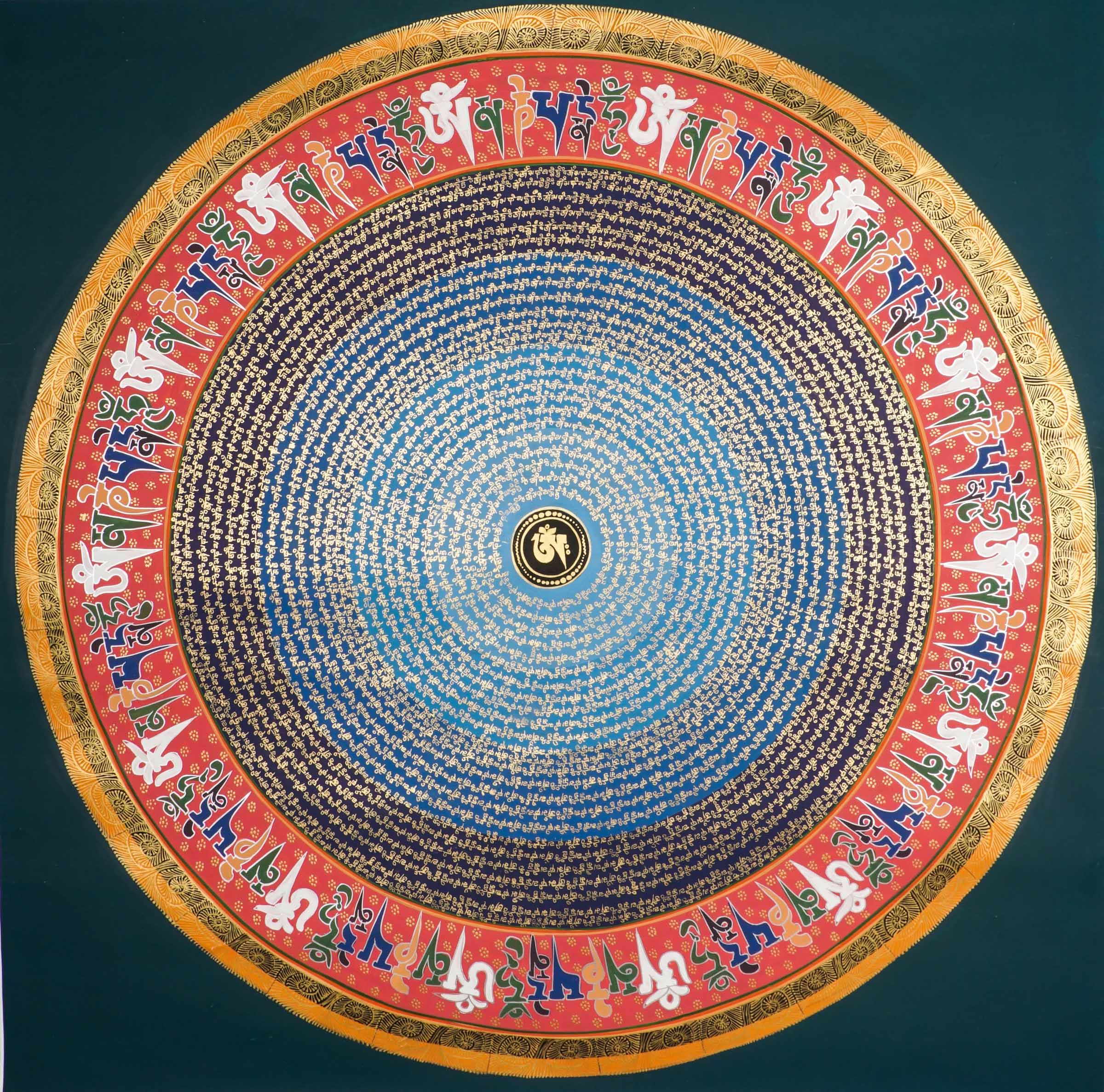 Discover our genuine Tibetan Mantra Mandala Thangka, a sacred Buddhist artwork blending ancient mantras with intricate mandala designs. Handcrafted for meditation, mindfulness, and spiritual growth, it adds serene beauty and authentic Tibetan energy to any space. 