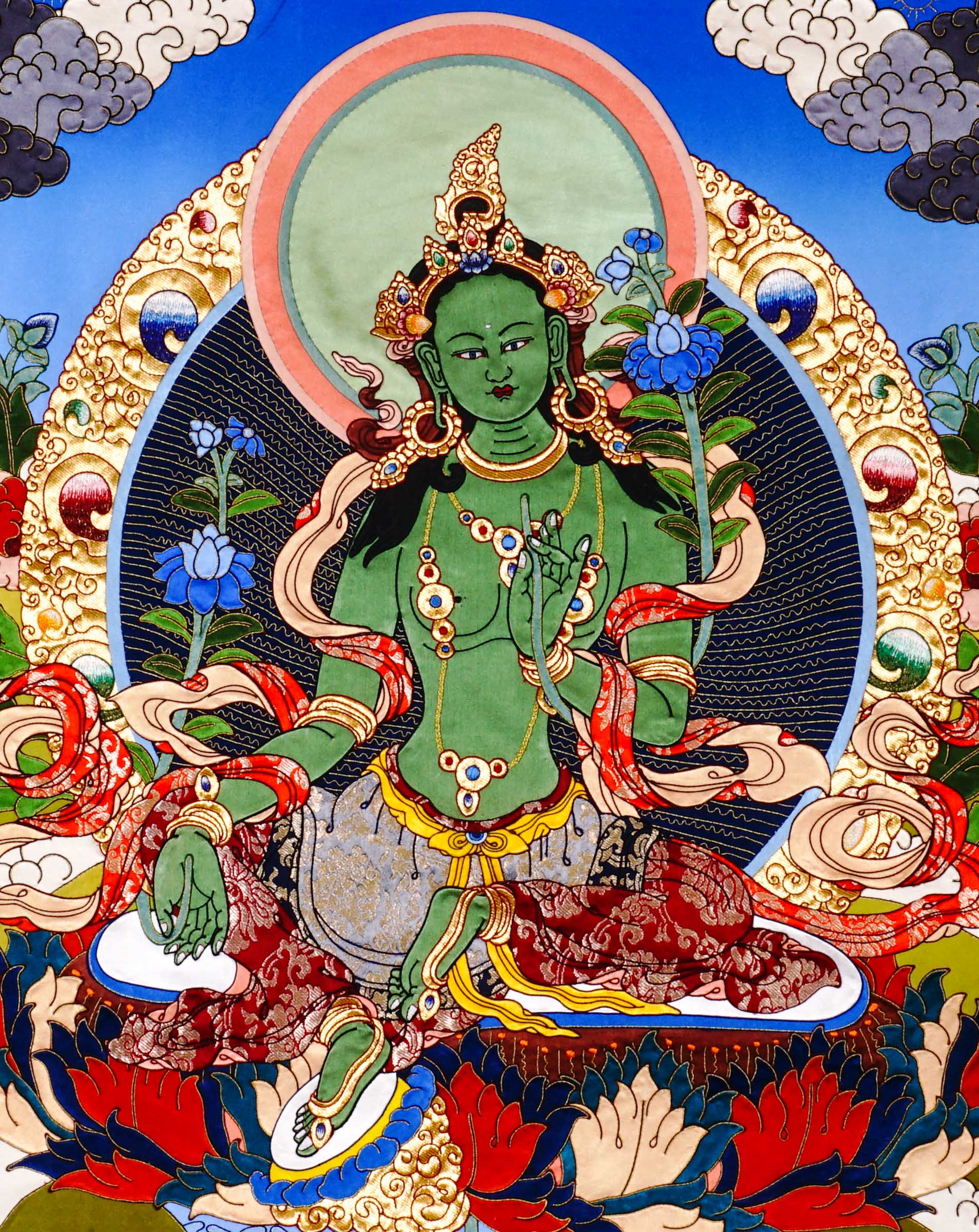 Green Tara Thangka Collection