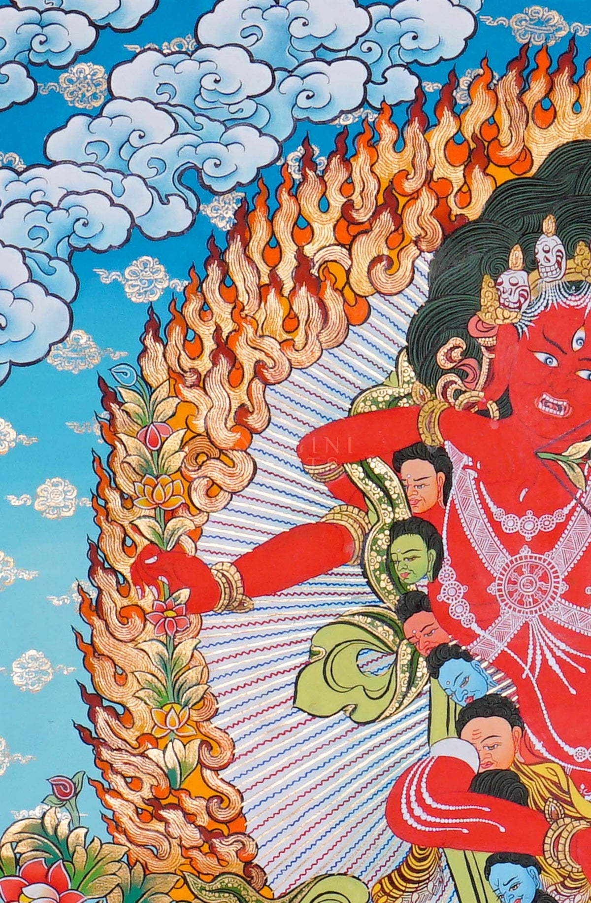 Kurkulla Tibetan Buddhist Thangka painting hand painted in Nepal