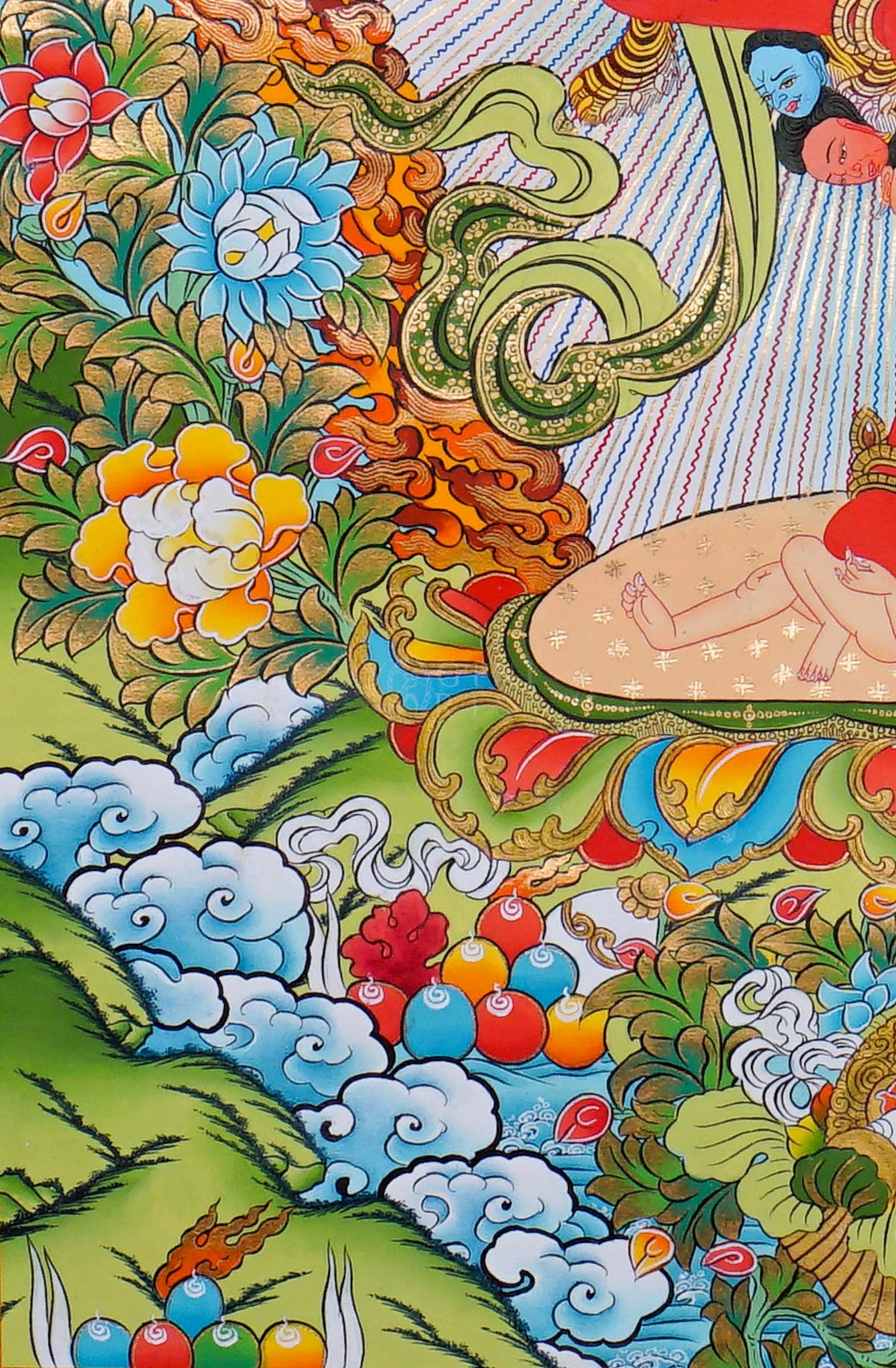 Kurkulla Tibetan Buddhist Thangka painting hand painted in Nepal