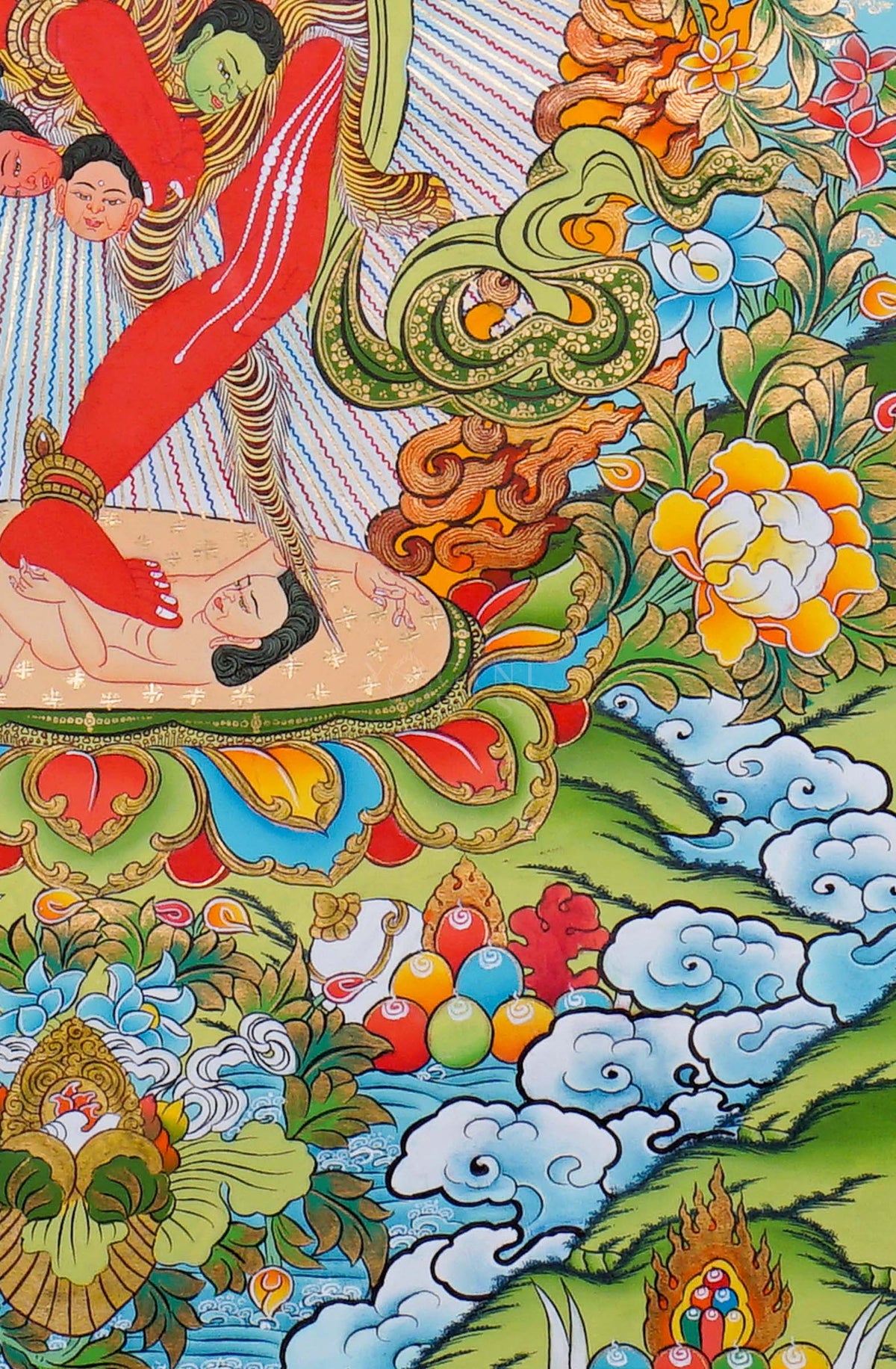 Kurkulla Tibetan Buddhist Thangka painting hand painted in Nepal