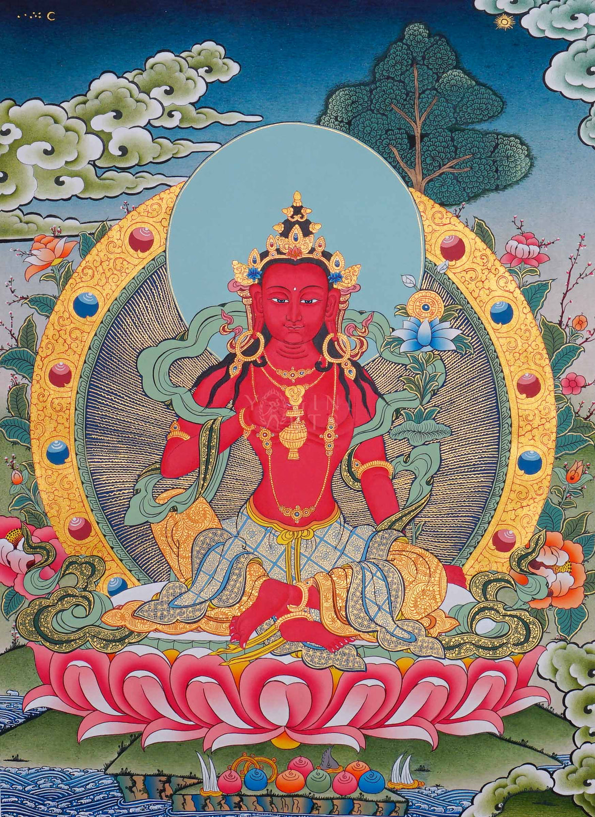 AMITAYUS BUDDHA THANGKA PAINTING