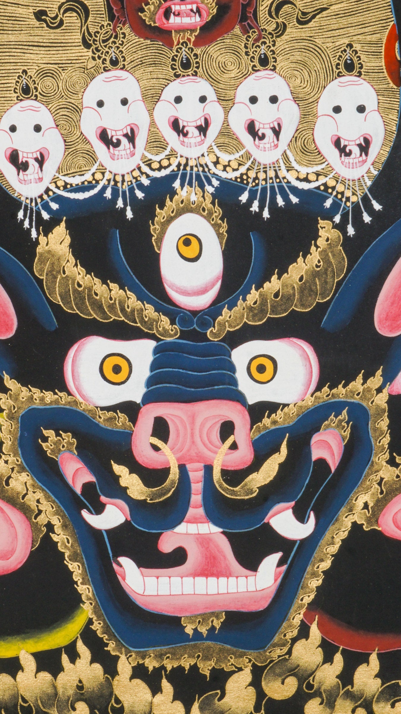 Yamantaka Head Thangka Painting