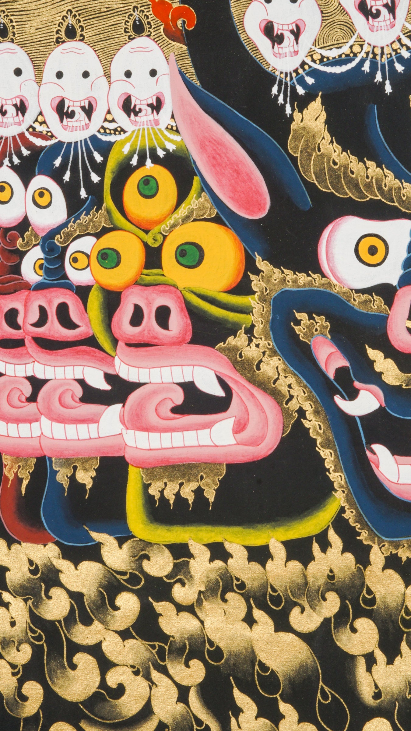 Yamantaka Head Thangka Painting