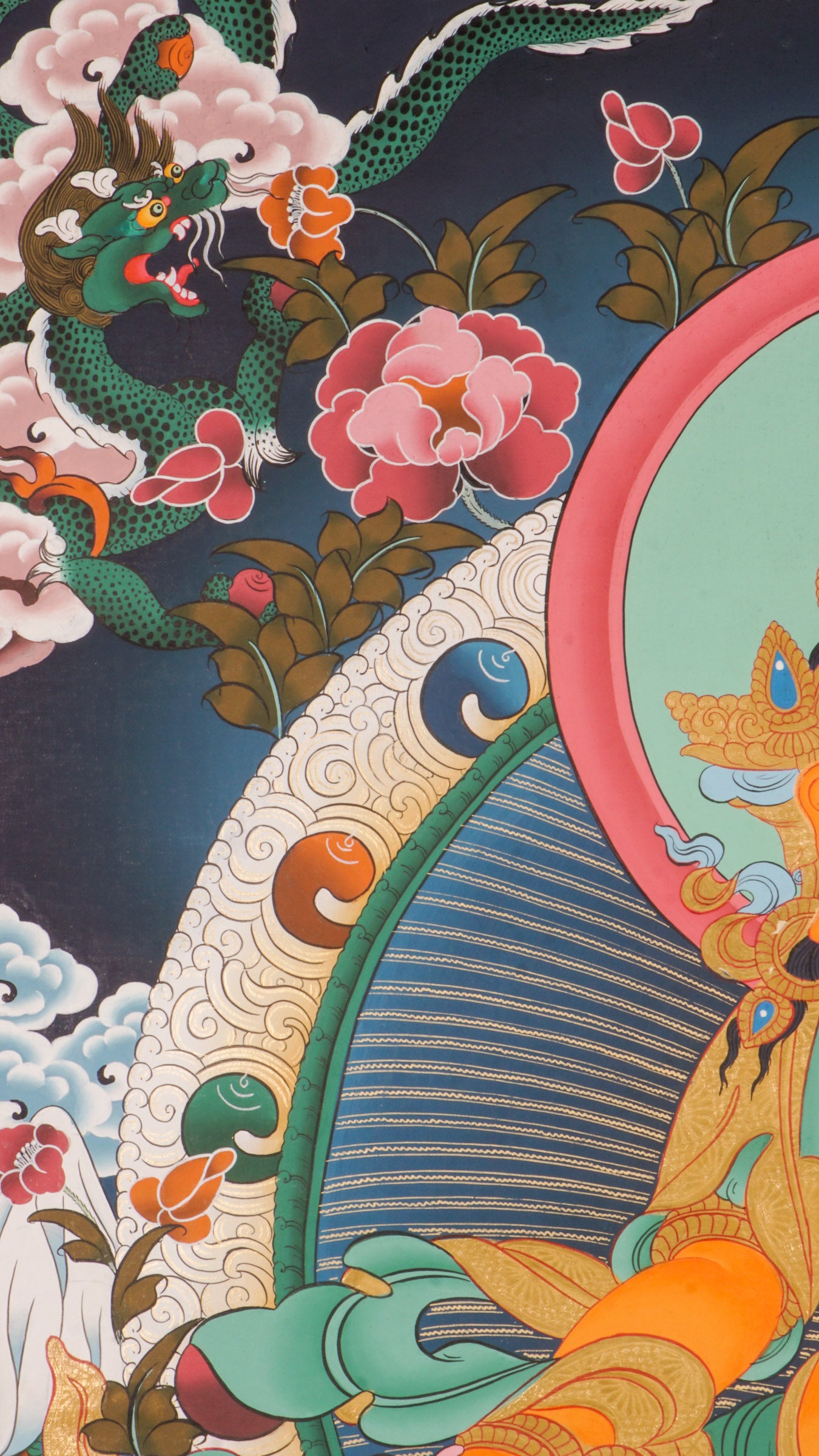 Zambala Thangka is a Tibetan Buddhist thangka of the wealth deity Zambala, symbolizing prosperity, success, and protection. 