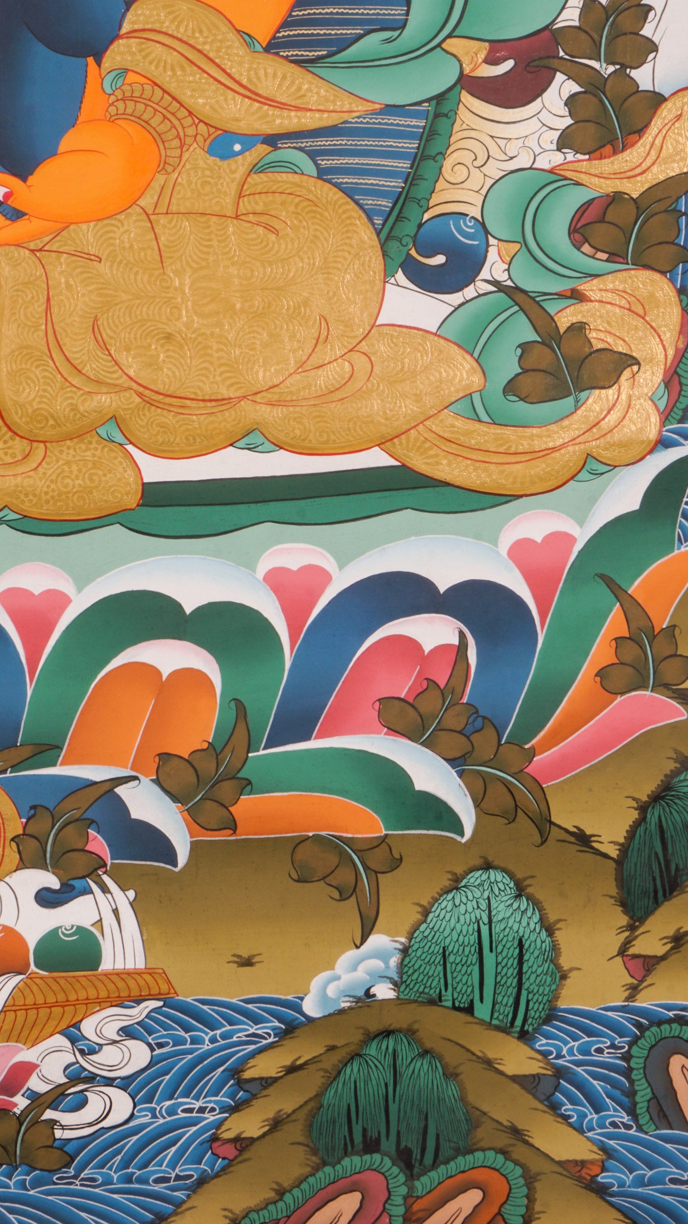 Zambala Thangka is a Tibetan Buddhist thangka of the wealth deity Zambala, symbolizing prosperity, success, and protection.