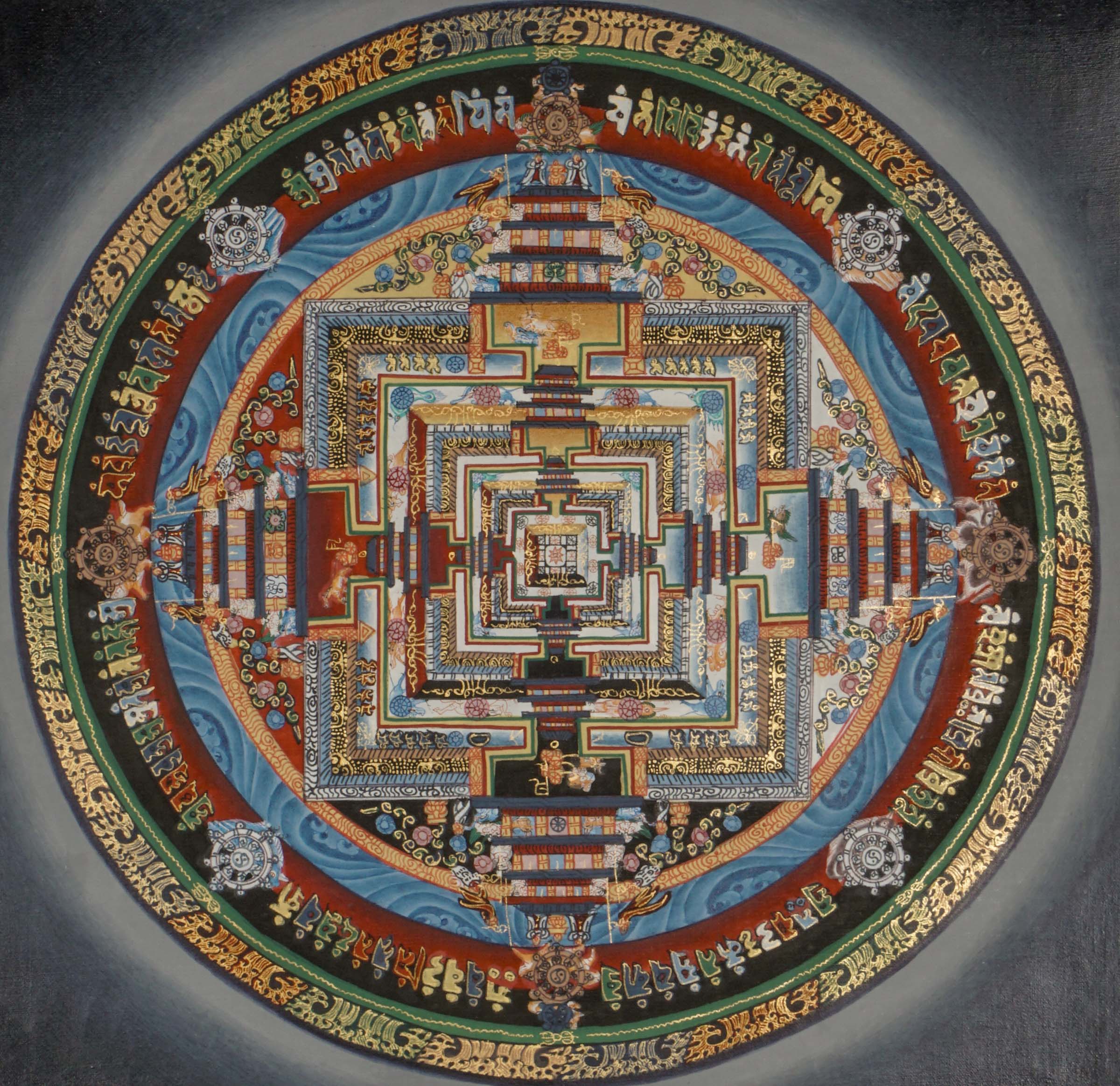 The Kalachakra Mandala Thangka is a Tibetan thangka that represents the Wheel of Time, expressing core teachings of Tibetan Buddhism through mandala structure. This Buddhist thangka supports meditation, symbolizes the cycle of time, and reflects the connection between body, speech, and mind. 