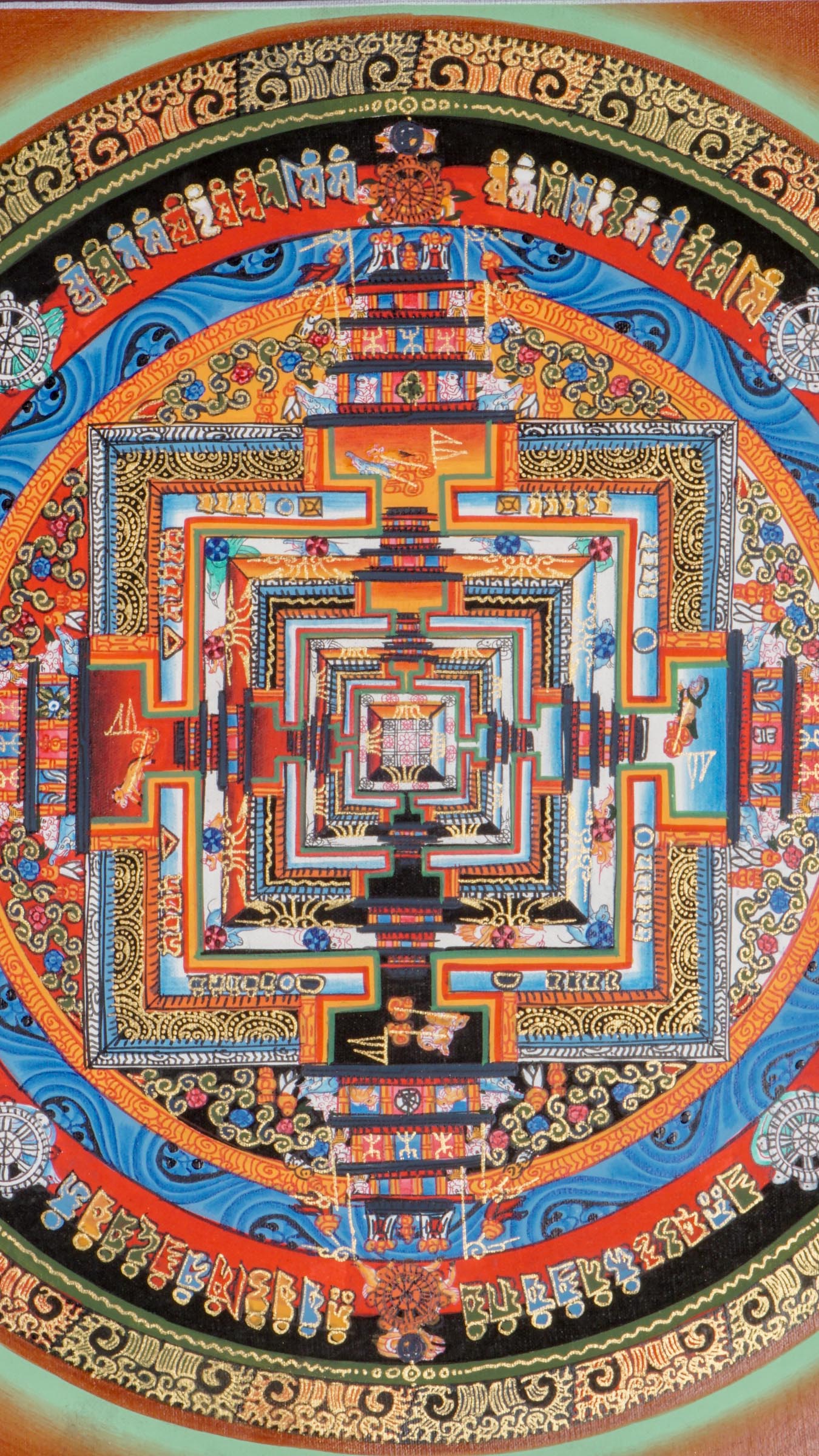 The Kalachakra Mandala Thangka is a traditional Tibetan thangka that represents the Wheel of Time, combining Buddhist philosophy, cosmology, and meditation. Hand-painted with symbolic geometry and sacred meaning, this Buddhist thangka is ideal for spiritual practice, creating a meditation space, or collecting genuine Tibetan art.