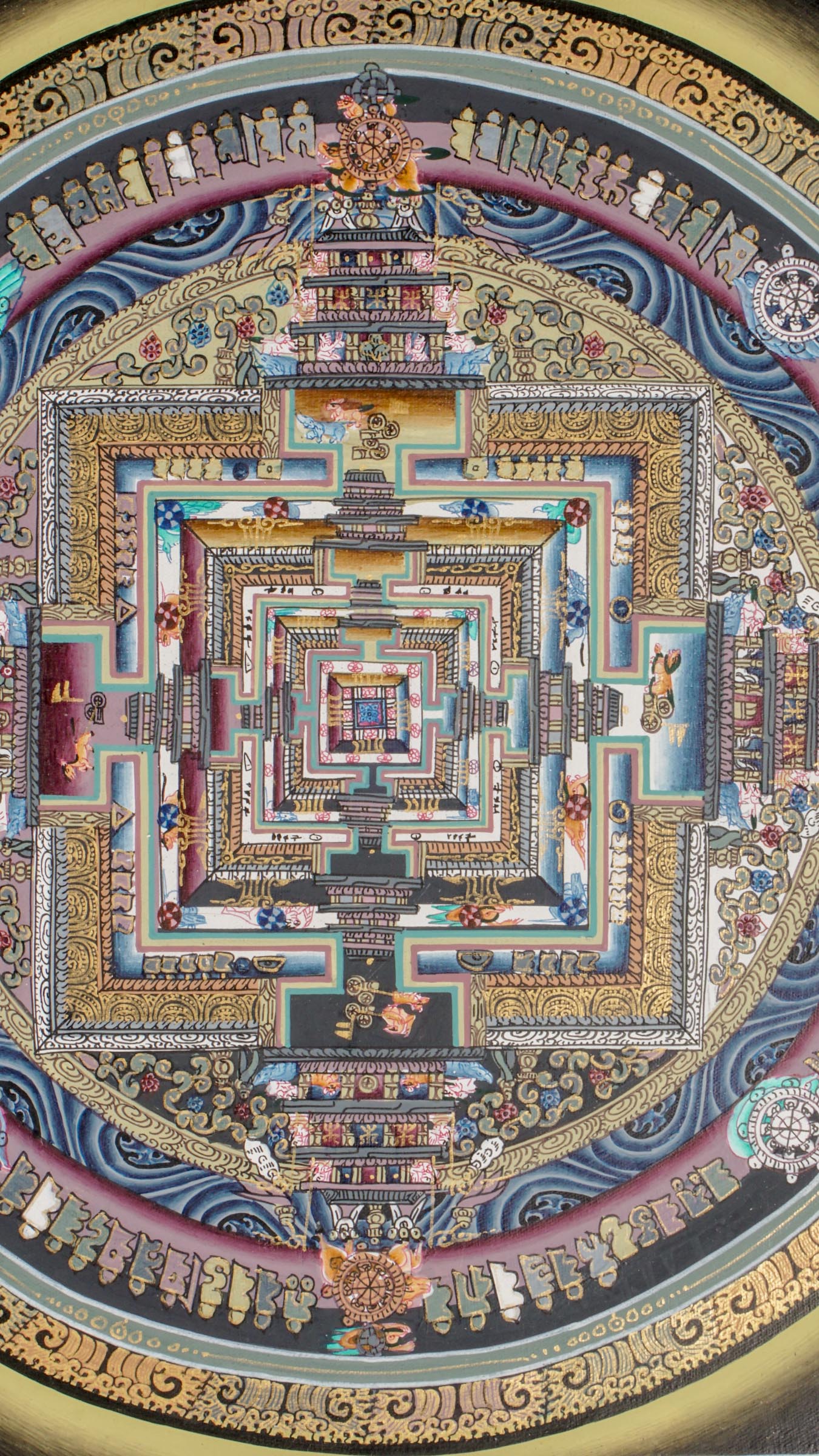 Kalachakra Mandala Thangka is a traditional Tibetan thangka representing Buddhist teachings and meditation. Perfect for sacred decor, it supports mindfulness and spiritual growth.
