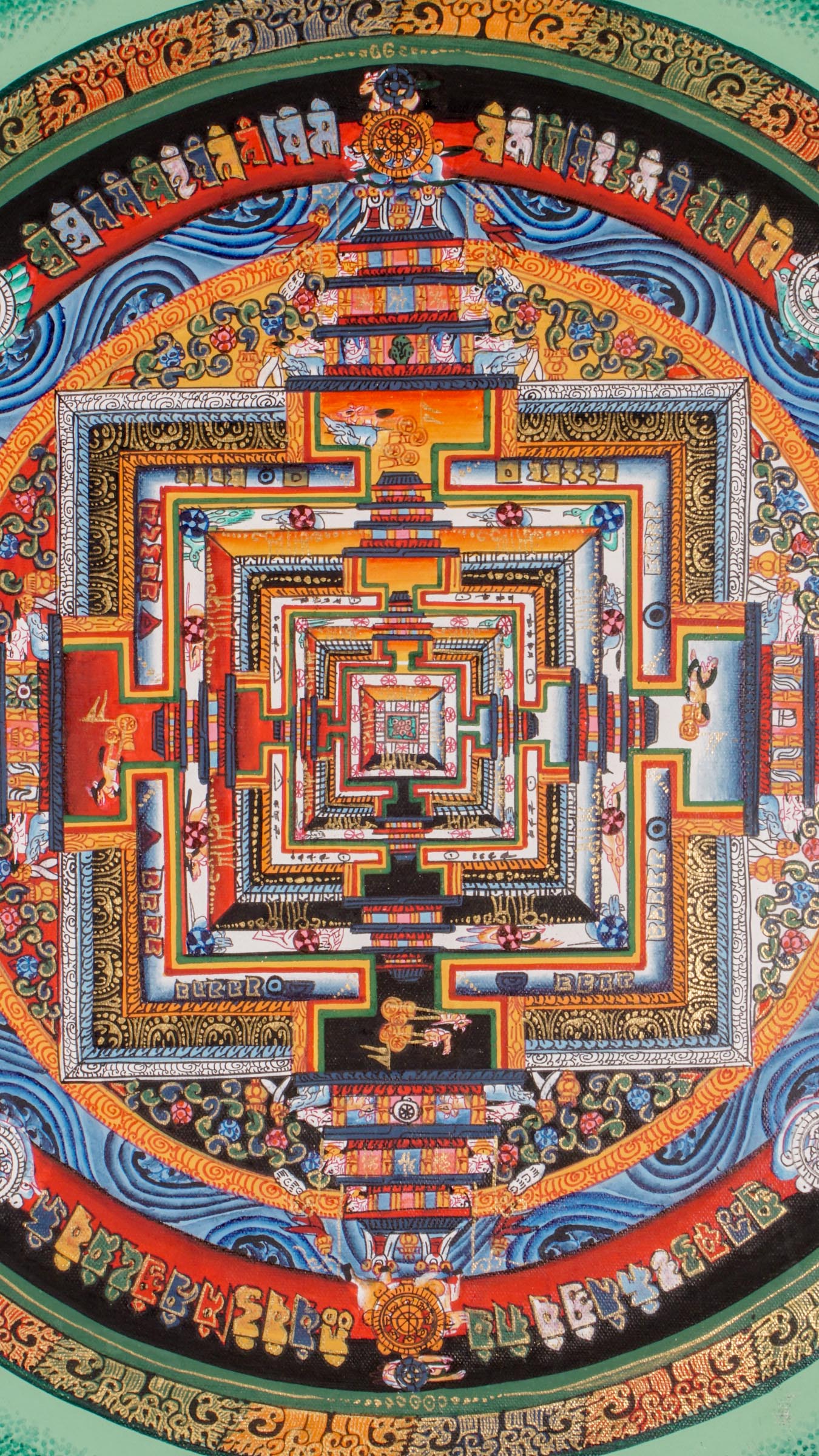 Kalachakra Mandala Thangka is a traditional Tibetan thangka representing Buddhist teachings and meditation. Perfect for sacred decor, it supports mindfulness and spiritual growth.